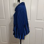 EO Design Royal Blue and Black Striped Cowl Neck Sweater Size L Photo 1