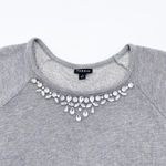 Torrid  Heather Grey Jewel Rhinestone Embellished Crewneck Sweatshirt Size 1X Photo 6
