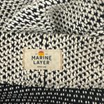 Marine layer  - Birdseye Cardigan in Black/White Contrast Gray Sweater Sz M Photo 6
