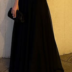 Tadashi Shoji Black A-Line Skirt Size 8 Photo 0