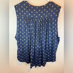 Free People Women’s Mornings In Marrakesh Tie Front Navy Silky Tank Top Size S Photo 3