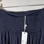 Mable Jumpsuit Womens Small Blue Strapless Smocked Palazzo Vacation Cruise Photo 4