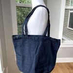 Vintage Handmade Dark Rinse Denim Tote Bag Fisherman Aesthetic Blue Photo 0