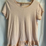 Sundance  Light Spirit Tee In Blush Sz‎ Med Ruffled Blush Pink Cottagecore Light Photo 0