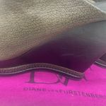 Diane Von Furstenberg  DVF Metallic Embossed Leather Wedges sz 8.5 Black Bronze Photo 9