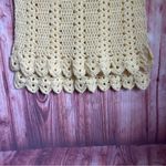 Handmade  Yellow Chunky Knit Oversized Crochet Scarf Photo 4