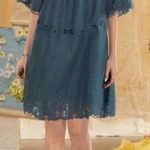 Sundance Orion Blue Anella Mini Eyelet Dress size Small Photo 0