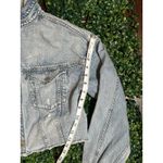 y2k American Eagle Denim Jacket with Gray Hood Size XS Blue Photo 7