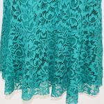 ZARA green lace flower Pattern lined dress XS Photo 6