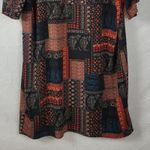Pinkblush Womens Kimono Cover Up Size L Black Brown Bandana Paisley Print Open Photo 4
