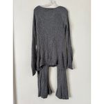Free People Asbury Sweater Lounge Set Grey Cable Knit Flare Pants Ribbed Cozy Photo 5