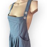 Halara  Jumpsuit Wide Leg Overalls Button Front Pockets Blue Size M Photo 1
