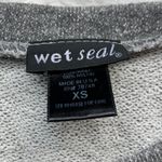 Wet Seal Grey Black Lace French Terry 3/4 Sleeve Sweatshirt Photo 5