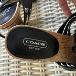 Coach  Adrienne Strappy‎ Slingback Block Heel black Sandals 9 Classic luxury Photo 5