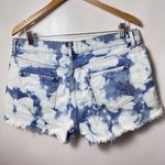 Revice Denim Revice Shorts Womens 34 Blue Bleached Out Distressed Hi Lo Button Fly Festival Photo 1