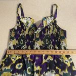 Anthropologie Maeve Silk Smocked Empire Tank Dress Medium purple green yellow Photo 10