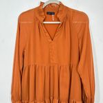 1. State  Pumpkin Spice Orange‎ Sheer Sleeve Mini Dress Size Small Fall Wedding Photo 1