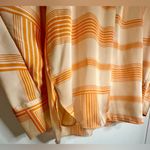 Mango  MNG Satin Print Blouse Tunic Orange‎ Oversized Long Sleeve Imported Size 6 Photo 8