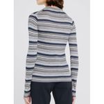 Theory  Striped Rib Knit Top in Washable Silk Photo 2