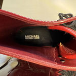 Michael Kors  Tavie Burgundy Patent Lace-Up Rain Boots Womens 9 Combat Style Photo 7