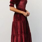Baltic Born Vivaldi Smocked Velvet Midi Dress Photo 3
