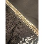 Rock N Karma One Size Black Fringe Poncho Beaded Embellished Overlay Cover Up Photo 5