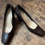 Chadwick's  COLLECTION Chocolate Brown Leather Pumps Wedge Heels Size 6.5 Photo 3