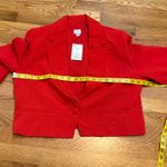 A New Day Women Medium Red Long Sleeve Cropped Blazer Corporatecore Office Siren Photo 3