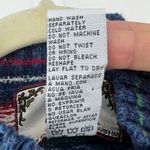 Tiara International Tiara Int (M) VINTAGE Y2K Womens Blue Nordic Fair Isle Knit Full Zip Sweater Photo 8