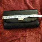 Coach Black Signature Flap Top Trifold IWallet Photo 12