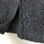 Trina Turk  Black Lace Back Split Pencil Work Whimsigoth Chic Skirt Size 2 Photo 2