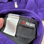 Lands' End Purple Fleece 1/4 Zip Pullover Top Women's L Polyester PolarTec Photo 4