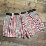 Free People Women's Shorts Sz 6 Striped Cotton Linen Blend Studs Festival Boho Photo 3