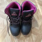 Brahma Women's Steel Toe Work Boots 8 Black Pink Photo 2