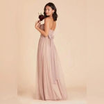 Birdy Grey  Christina Convertible Bridesmaid Dress in Tulle Sandy Taupe S NWT Photo 3