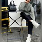 ZARA knit sweater oversized button front pullover Photo 4