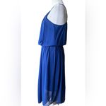 Sandro cobolt Blue adjustable spaghetti strap Midi Dress Photo 1