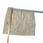 White House | Black Market WHBM Beige Cargo Skirt Embroidered Flap Pocket Above Knee Stretch Size 12 Photo 4