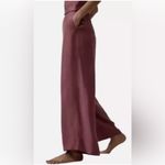 Athleta NWT Satin Feel Like Pink Wide-Leg Pants With Pockets Size S Photo 1