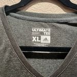 Adidas  Women’s Climalite Gray V Neck Athletic T Shirt  Size XL Photo 3