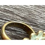 Lucky Brand Vintage  Multi Color Flower Blue Cream Ring Women’s Size 7" Photo 5