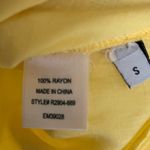 Bella Dahl  Hi Low T-Shirt Womens Size S Chest Pocket‎ Yellow Flowy Photo 5
