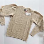 Vineyard Vines Seaspun Cashmere Pointelle Crewneck Sweater Stretchy Puff Sleeve Photo 2