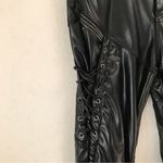 Unbranded black faux leather lace up Moto pants 36* Black Size undefined Photo 1