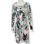 Nike Hyper Dress Femme Long Sleeve Floral Printed Size Medium Topaz Mist Sporty Photo 2