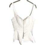 Reformation The Collection Truro Top Size 4 White Bustier Corset Zip Front Tank Photo 5