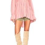Free People Revolve Don’t Call Me Baby Rosie Oversized Button Up Longsleeve Thermal Tunic Dress Photo 6
