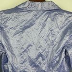 Chico's Chico’s Lavender Satin Snakeskin Full Zip Collared Jacket Photo 5