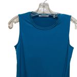 Tahari Sleeveless Shell Tank Top Blouse Blue Size XS Photo 2