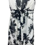 David's Bridal David’s Bridal Black White Floral Strapless Bridal Bridesmaid Party Dress 10 NWT Photo 4